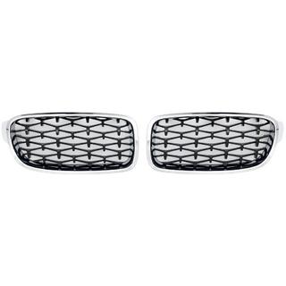 Munuaissäleiköt Diamond Black (kromikehys) BMW 3-sarja F30/F31 2012–2019 kuva 2