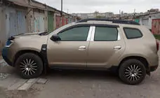 Renault Duster 2008–2017 Ovipilarien listat (6 kpl, ruostumaton teräs) kuva 1