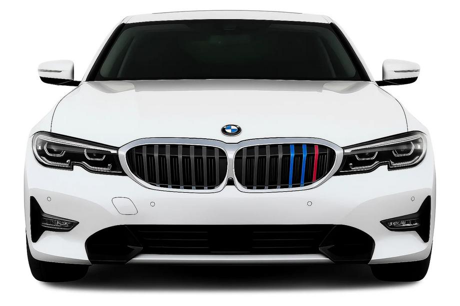 BMW 3-sarja G20/G21 2018– Munuaismaski 1-tankoinen (2018-2022, M-Color kromikehyksellä) Image