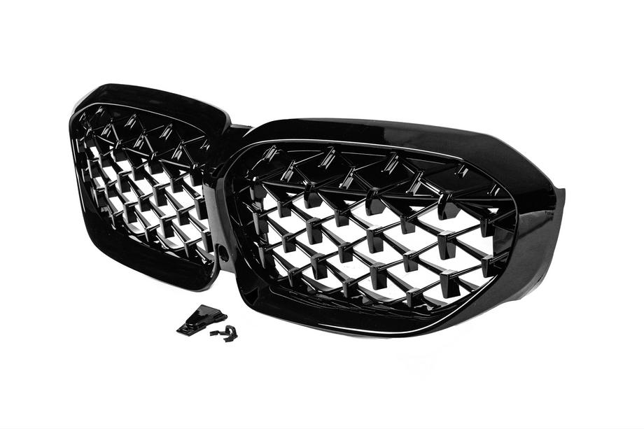 BMW 3-sarja G20/G21 2018– Munuaissäleiköt Diamond Black (2018-2022, musta reunus) Ilman kameran paikkaa Kuva 4