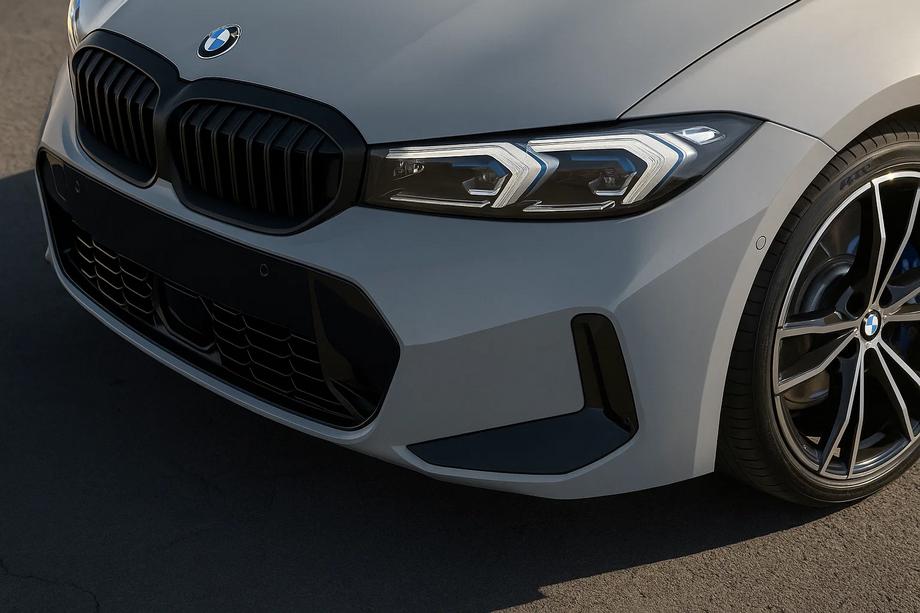 BMW 3-sarja G20/G21 2018– Munuaismaski 1 Bar (2022+, mattamusta) Image