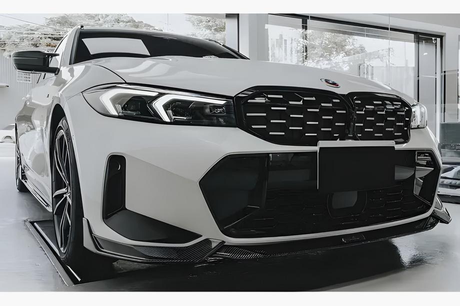BMW 3-sarja G20/G21 2018– Munuaissäleiköt Diamond Silver (2022+, musta reunus) Image