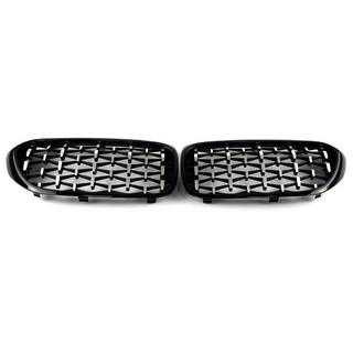 Munuaisritilät Diamond Silver V1 (2017-2020, musta reunus) BMW 5-sarja G30/G31 2017–2023 kuva 4
