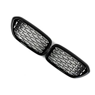 Munuaisritilät Diamond Silver V1 (2017-2020, musta reunus) BMW 5-sarja G30/G31 2017–2023 kuva 3