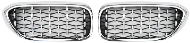 BMW 5-sarja G30/G31 2017–2023 Munuaismaski Diamond Silver V1 (2017-2020, kromikehys) kuva 2