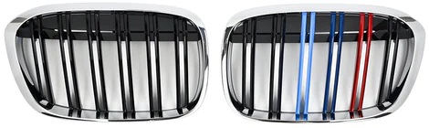 BMW X1 F48 2015–2022 M-Look munuaismaskit (2015-2019, M-Color kromikehyksellä) kuva 2