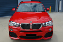 BMW X3 F25 2011–2018 Munuaissäleiköt M-Look (2014-2018, kiiltävä musta kromikehyksellä) kuva 1