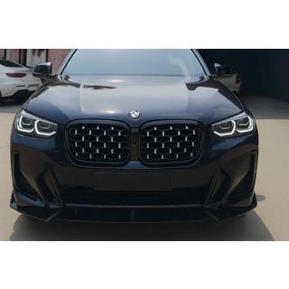 Munuaismaskit Diamond Silver (2021+, musta reunus) BMW X3 G01 2018– kuva 1