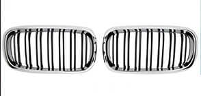 BMW X5 F15 2013–2018 M-Look munuaismaskit (kiiltävän musta, kromireunus) kuva 2