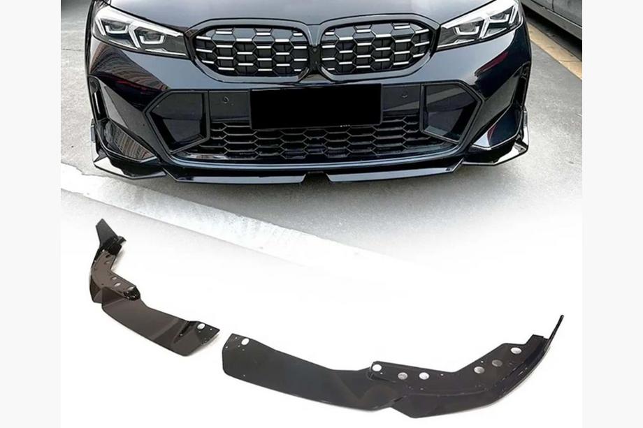 BMW 3-sarja G20/G21 2018– Etulipan lisäosa DPT V-2 (2022+, M Technic, kiiltävä musta) Kuva 1