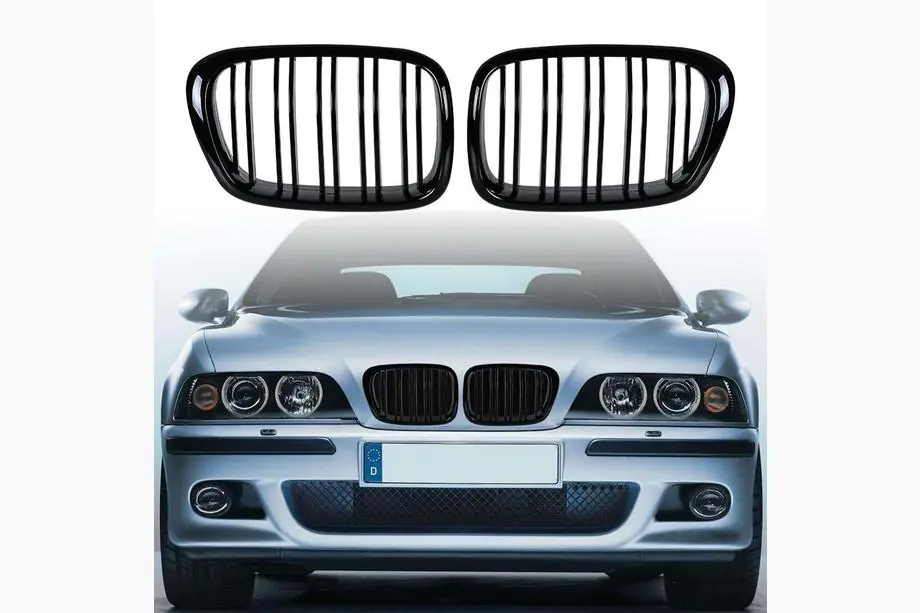 BMW 5-sarja E39 1996–2003 M-Look munuaissäleiköt (2000-2003, kiiltävä musta) Image