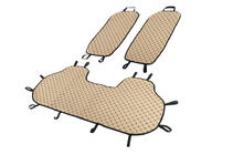 Takapenkin suojapeitteet (sarja, beige mustalla tikkauksella) kuva 2