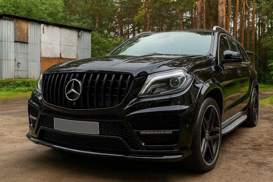 Mercedes GL/GLS -luokka X166 2012–2019 Etusäleikkö GT Panamericana Black (GL High -malliin) Kuva 1