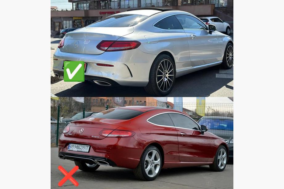 Mercedes C-class W205 2014–2021 Korisarja diffuusorilla Coupeen (Black Mamba C63GT -design) Kuva 4