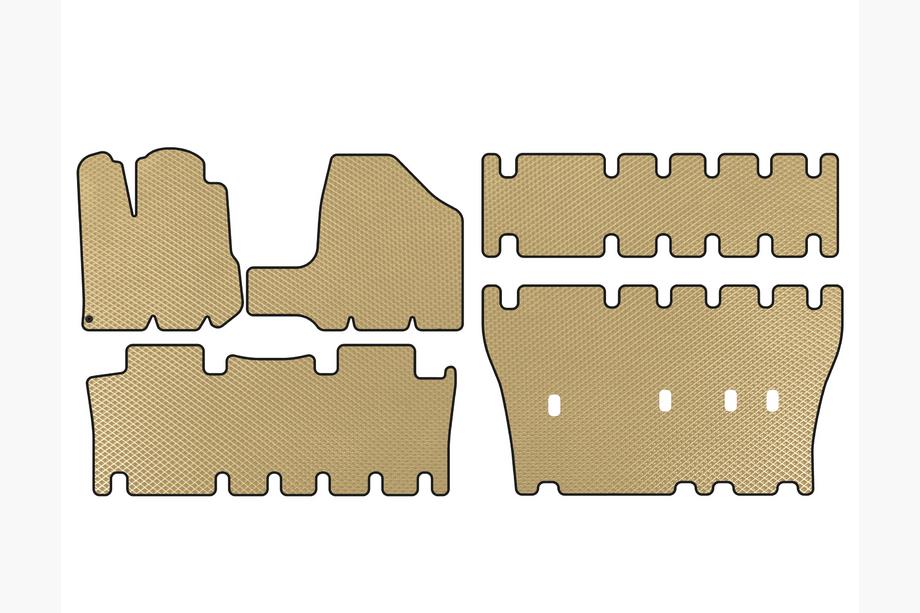 Toyota Sienna 2003–2009 EVA-matot (3 riviä, beige) Image