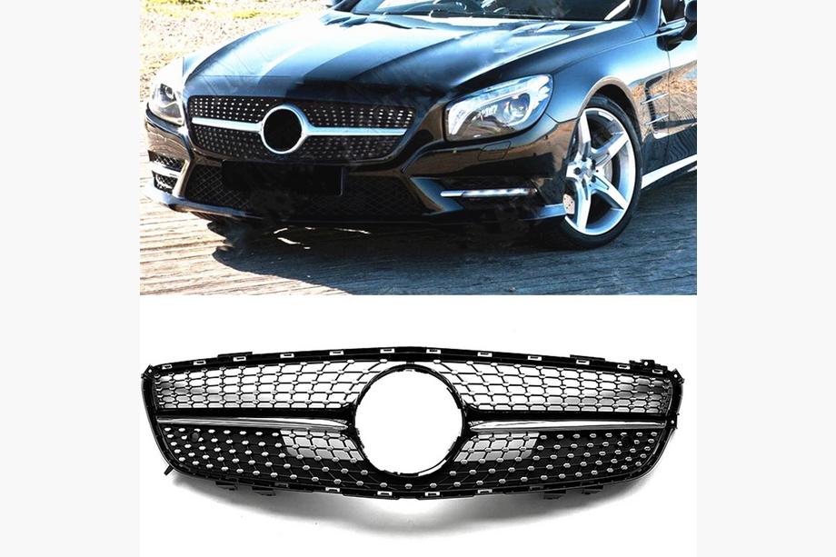 Mercedes SL R231 2012–2020 Etusäleikkö Diamond Black (2012-2016) Image