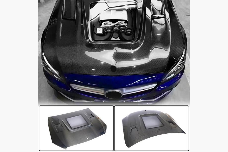 Mercedes C-class W205 2014–2021 Konepelti V2 (hiilikuitu) Image