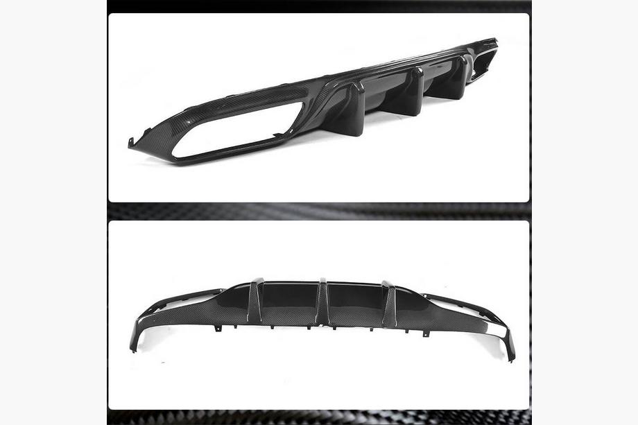 Mercedes C-class W205 2014–2021 Takapuskurin diffuusori V1 (coupe/cabriolet C63 AMG 2015-2019, hiilikuitu) Kuva 5