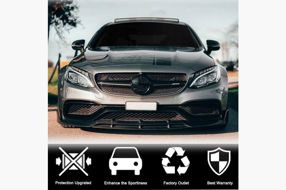 Mercedes C-class W205 2014–2021 Etupuskurin lippo Lip V2 (Coupé/Cabriolet C63 AMG 2015-2019, hiilikuitu) Kuva 3