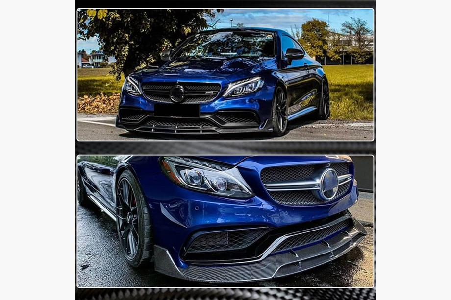 Mercedes C-class W205 2014–2021 Etupuskurin lippo Lip V2 (Coupé/Cabriolet C63 AMG 2015-2019, hiilikuitu) Kuva 4