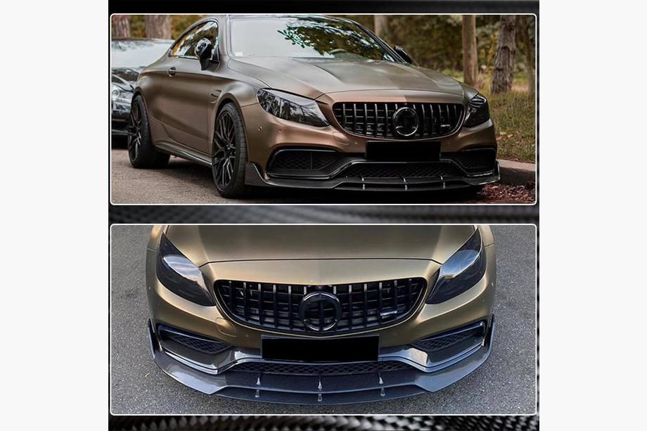 Mercedes C-class W205 2014–2021 Etupuskurin lippo Lip V2 (Coupé/Cabriolet C63 AMG 2015-2019, hiilikuitu) Kuva 5