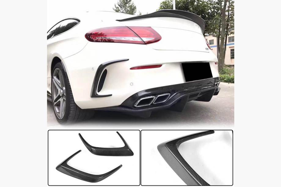 Mercedes C-class W205 2014–2021 Hiilikuitu takapuskurin lista (Coupe/Cabriolet C63 AMG 2015-2019) Kuva 1
