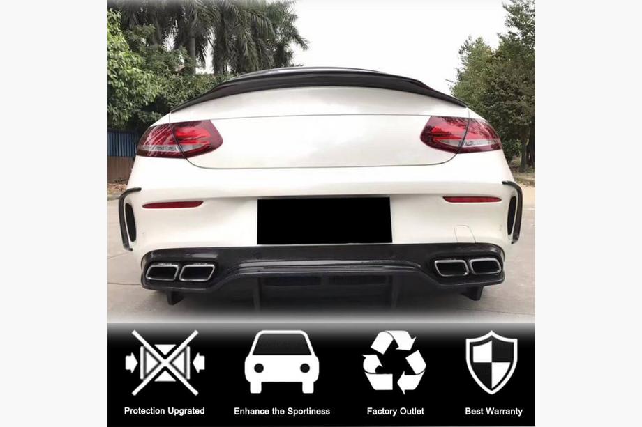 Mercedes C-class W205 2014–2021 Hiilikuitu takapuskurin lista (Coupe/Cabriolet C63 AMG 2015-2019) Kuva 2