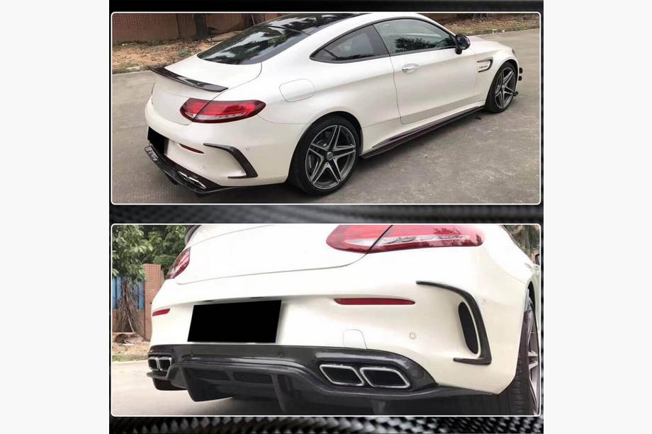 Mercedes C-class W205 2014–2021 Hiilikuitu takapuskurin lista (Coupe/Cabriolet C63 AMG 2015-2019) Kuva 3