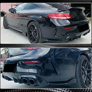 Takapuskurin diffuusorin lisäosat V2 (coupe/cabriolet AMG-Line / C43 AMG 2015-2019, hiilikuitu) Mercedes C-сlass W205 2014–2021 kuva 4