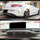 Mercedes C-class W205 2014–2021 Takapuskurin diffuusori (coupe/cabriolet AMG-Line / C43 AMG 2015-2019, hiilikuitu) kuva 4