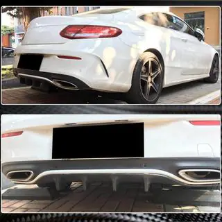 Takapuskurin diffuusori (coupe/cabriolet AMG-Line / C43 AMG 2015-2019, hiilikuitu) kuva 4