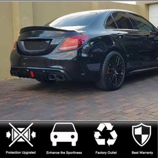 Takapuskurin diffuusori pakoputkenpäillä (SD C43 AMG 2015-2019, hiilikuitu) kuva 2