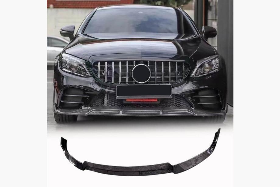 Mercedes C-class W205 2014–2021 Etupuskurin lip-spoileri (SD AMG-Line 2019-2021, hiilikuitu) Image