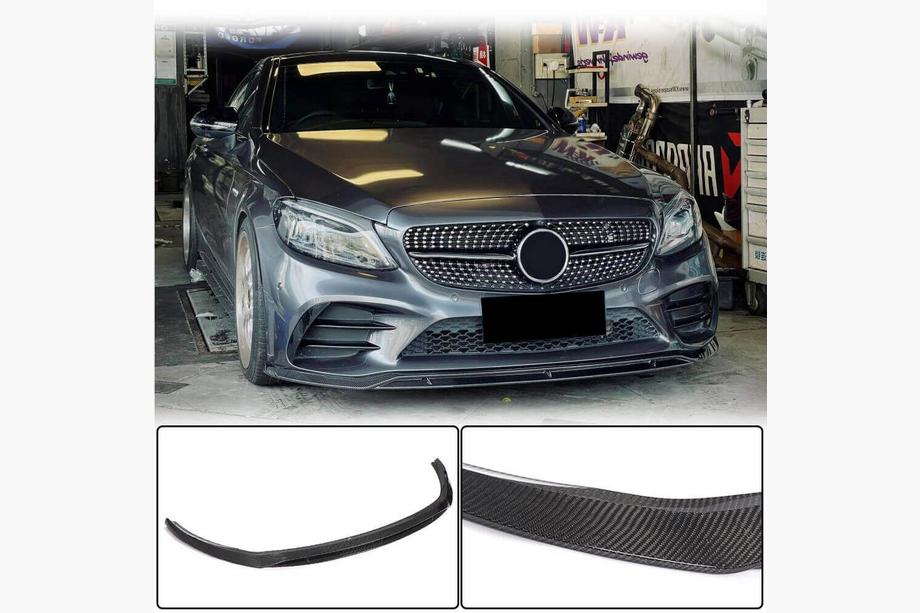 Mercedes C-class W205 2014–2021 Hiilikuituinen etupuskurin lipa (2019-2021, Carbon) Image
