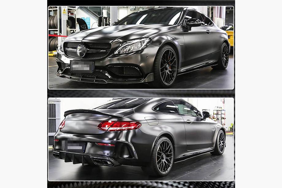 Mercedes C-class W205 2014–2021 Helmalevikkeet V2 (C43/C63 AMG 2015-2019, hiilikuitu) Kuva 3