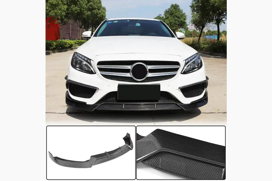 Mercedes C-class W205 2014–2021 Etupuskurin lipa Lip V2 (C43 AMG 2015-2019, hiilikuitu) Image