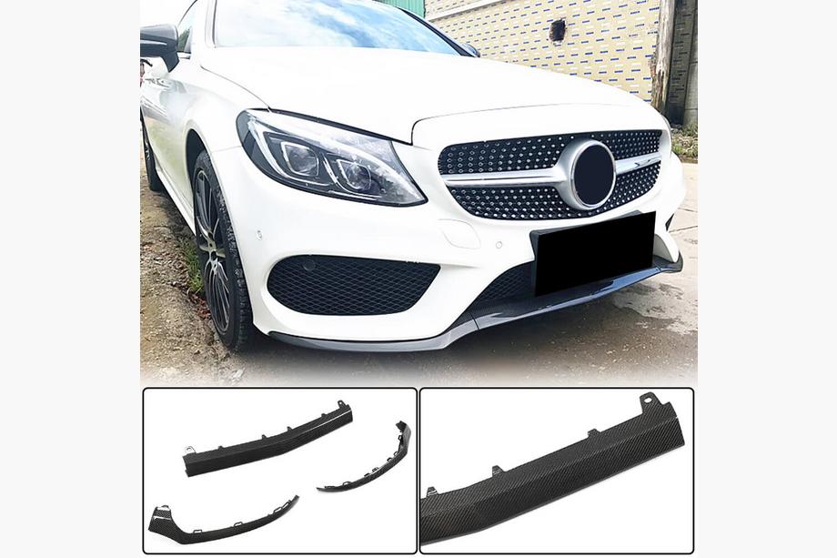 Mercedes C-class W205 2014–2021 Etupuskurin lipa Lip V4 (C43 AMG 2015-2019, hiilikuitu) Kuva 1