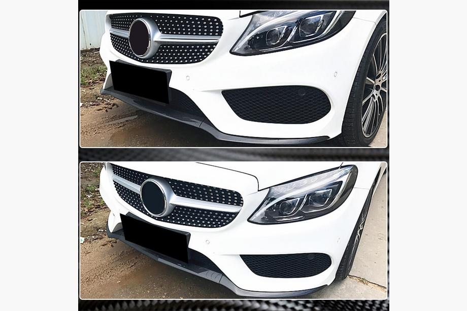Mercedes C-class W205 2014–2021 Etupuskurin lipa Lip V4 (C43 AMG 2015-2019, hiilikuitu) Kuva 4