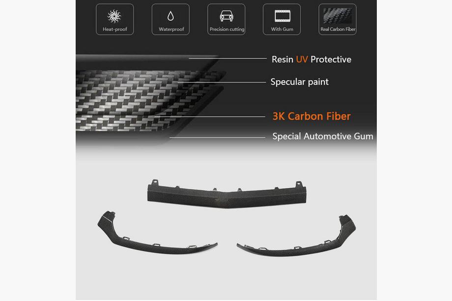 Mercedes C-class W205 2014–2021 Etupuskurin lipa Lip V4 (C43 AMG 2015-2019, hiilikuitu) Kuva 5