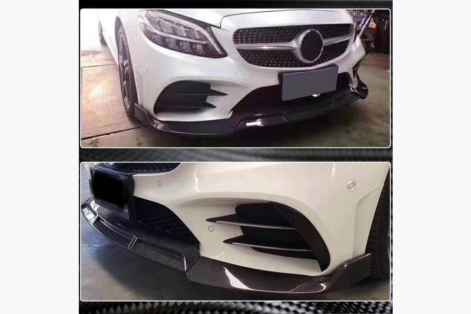 Mercedes C-class W205 2014–2021 Etupuskurin lipa V3 C43 AMG 2019-2021 (hiilikuitu) Kuva 2
