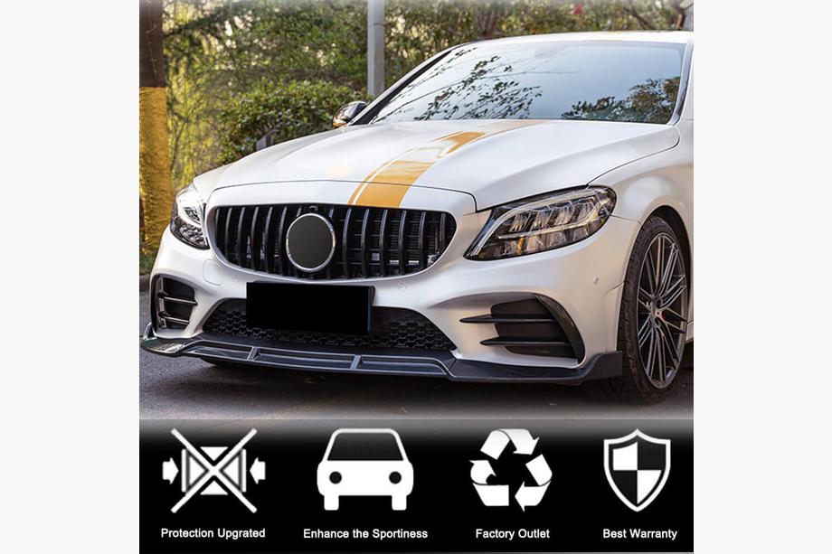 Mercedes C-class W205 2014–2021 Etupuskurin lipa V3 C43 AMG 2019-2021 (hiilikuitu) Kuva 3