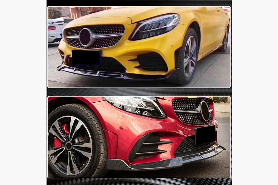 Mercedes C-class W205 2014–2021 Etupuskurin lipa V3 C43 AMG 2019-2021 (hiilikuitu) Kuva 4
