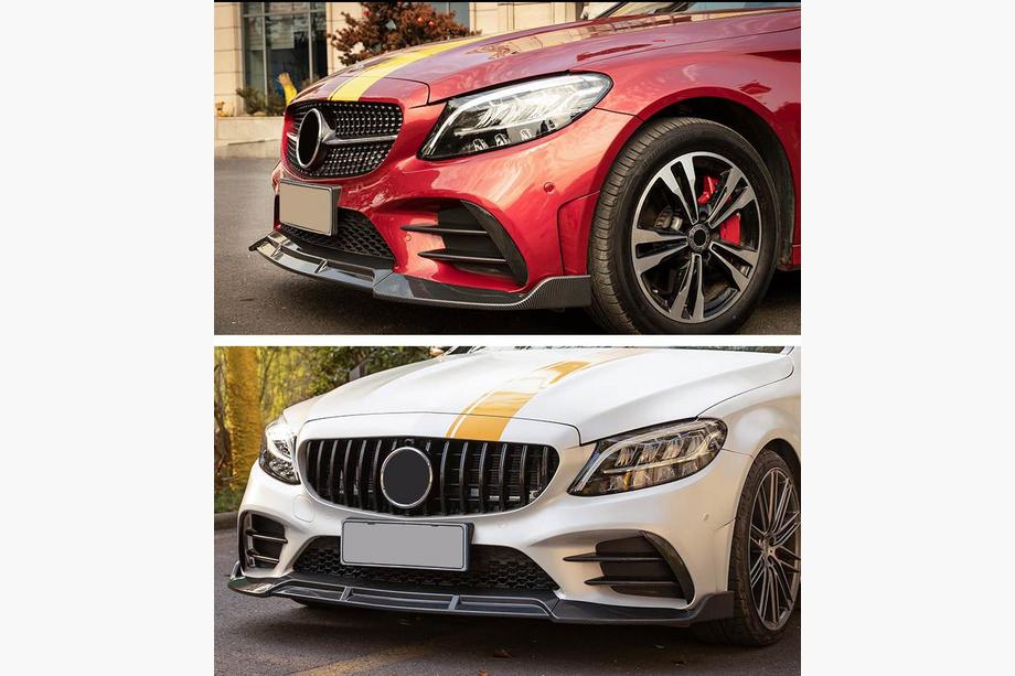 Mercedes C-class W205 2014–2021 Etupuskurin lipa V3 C43 AMG 2019-2021 (hiilikuitu) Kuva 5