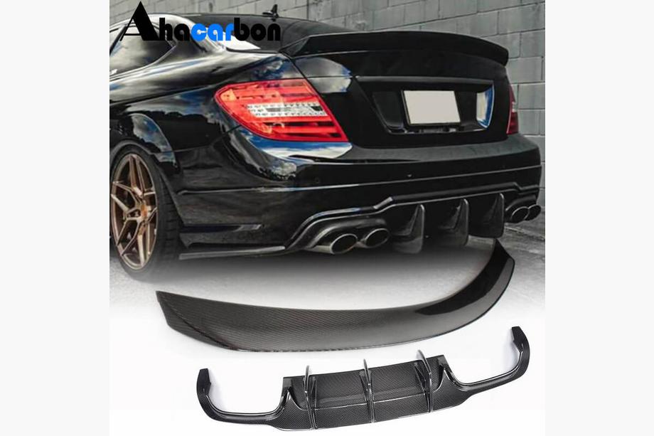 Mercedes C-sarja W204 2007–2015 Takapuskurin spoileri ja diffuusori (C63 AMG 2012-2014, hiilikuitu) Image