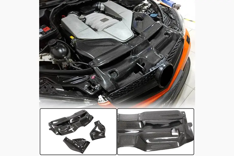 Mercedes C-sarja W204 2007–2015 Cold air intake -kotelo kannella (C63 AMG 2012-2014, kuivahiilikuitu) Image