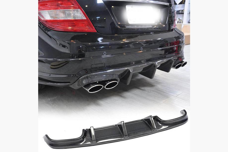 Mercedes C-sarja W204 2007–2015 Takapuskurin diffuusori V2 (AMG SD 2008-2011, hiilikuitu) Image