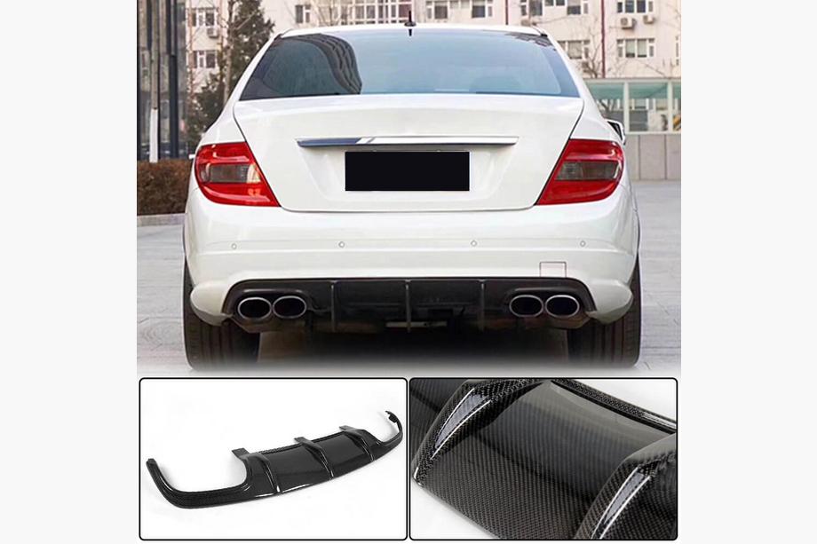 Mercedes C-sarja W204 2007–2015 Takapuskurin diffuusori V3 (AMG SD 2008-2011, hiilikuitu) Image
