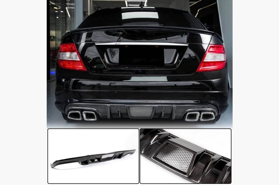Mercedes C-sarja W204 2007–2015 Takapuskurin diffuusori V4 (AMG SD 2008-2011, Carbon) Image