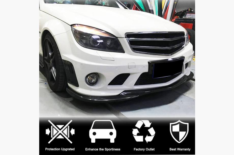 Mercedes C-sarja W204 2007–2015 Etupuskurin lip-spoileri Lip V3 (AMG 2008-2011, hiilikuitu) Kuva 2