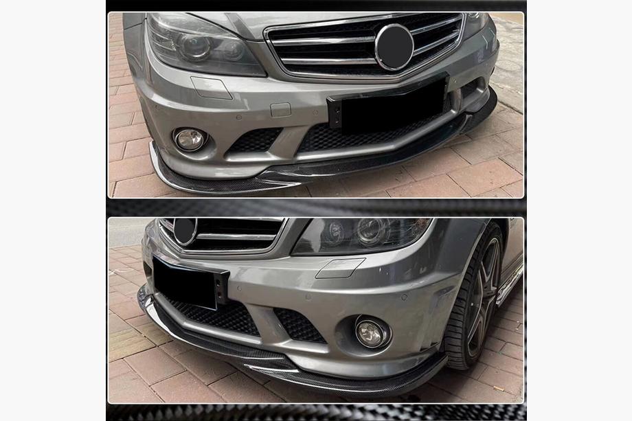 Mercedes C-sarja W204 2007–2015 Etupuskurin lip-spoileri Lip V3 (AMG 2008-2011, hiilikuitu) Kuva 3